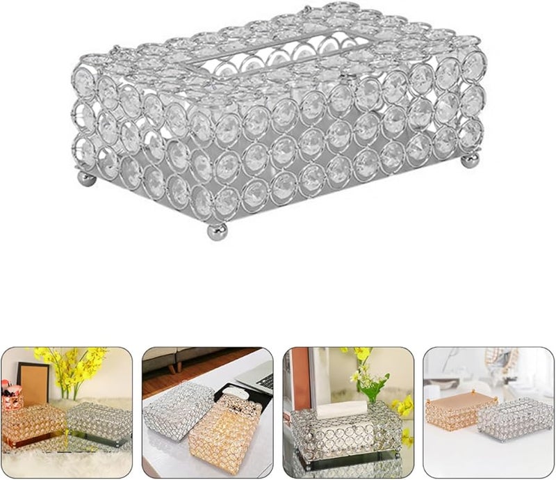 Elegant Tissue Box Cover Storage Container for Home Office Vehicle Decorative Napkin Case - Image 2